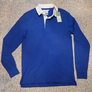 Blue long sleeve "Rugby polo" Goodfellow NEW